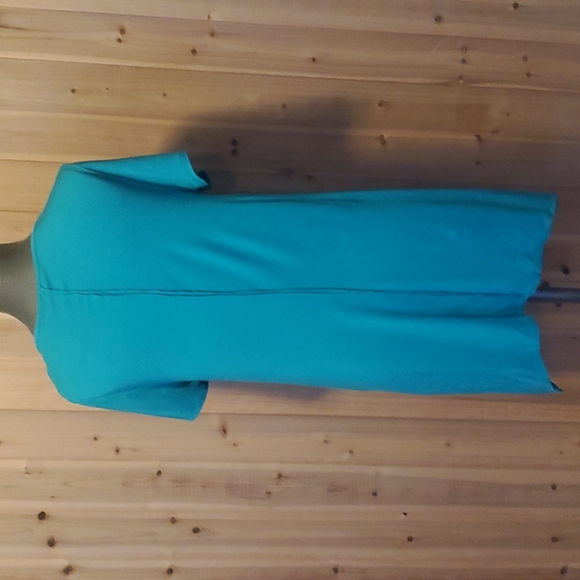 Terre Blue teal tunic flowy top - Picture 5 of 8